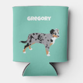 オーストラリアの羊飼いオーストラリア犬の袖 缶クーラー (正面)