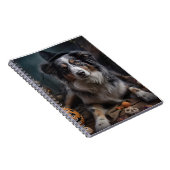 オーストラリアの羊飼いカボチャのハロウィーン怖い ノートブック (右側)