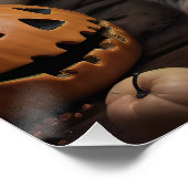 オーストラリアの羊飼いカボチャのハロウィーン怖い ポスター (コーナー)