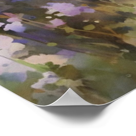 オーストラリアの羊飼いカラフルの水のアートワーク ポスター (角)