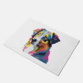 オーストラリアの羊飼いカラフル犬5 ドアマット (アングル)