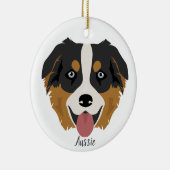 オーストラリアの羊飼いクリスマスオーナメント セラミックオーナメント (右)