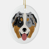 オーストラリアの羊飼いクリスマスオーナメント セラミックオーナメント (右)