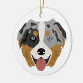 オーストラリアの羊飼いクリスマスオーナメント セラミックオーナメント (左)