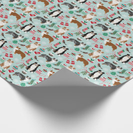 オーストラリアの羊飼いクリスマスプレゼントのラップ ラッピングペーパー