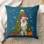 オーストラリアの羊飼いサンタ・クリスマスツリーライト クッション (ブランケット)