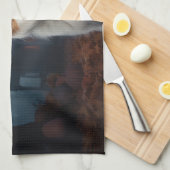 オーストラリアの羊飼いハロウィンホラー キッチンタオル (四つ折り)