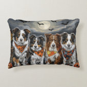 オーストラリアの羊飼いハロウィン不気味 アクセントクッション (正面)