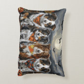 オーストラリアの羊飼いハロウィン不気味 アクセントクッション (裏面(縦))