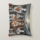 オーストラリアの羊飼いハロウィン不気味 アクセントクッション (正面(垂直))