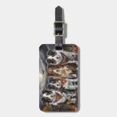 オーストラリアの羊飼いハロウィン不気味 ラゲッジタグ (正面縦)