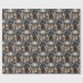 オーストラリアの羊飼いハロウィン不気味 ラッピングペーパー (フラット)