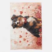 オーストラリアの羊飼いバラ – バレンタインデー キッチンタオル (縦)