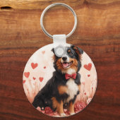 オーストラリアの羊飼いバラ – バレンタインデー キーホルダー (正面)