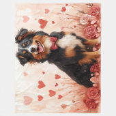 オーストラリアの羊飼いバラ – バレンタインデー フリースブランケット (正面)