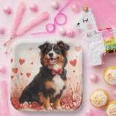 オーストラリアの羊飼いバラ – バレンタインデー ペーパープレート (パーティー)