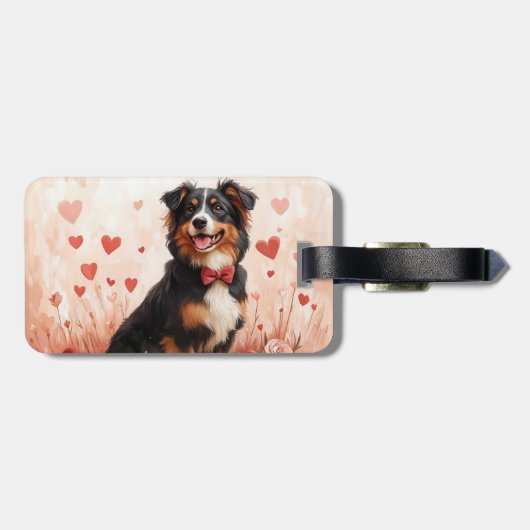 オーストラリアの羊飼いバラ – バレンタインデー ラゲッジタグ (裏面横)