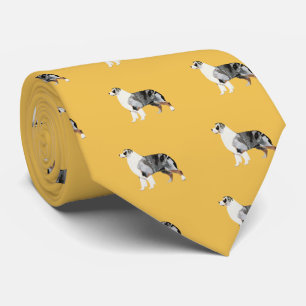 オーストラリアの羊飼いメンズ両面のprintNecktie ネクタイ