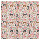 オーストラリアの羊飼いヴィンテージ花模様ピンクのミックス ファブリック (見本)