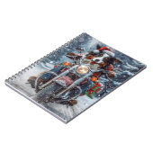 オーストラリアの羊飼い乗馬オートバイクリスマス ノートブック (左側)