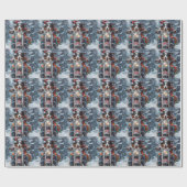 オーストラリアの羊飼い乗馬オートバイクリスマス ラッピングペーパー (フラット)