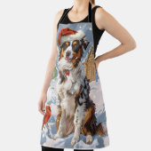 オーストラリアの羊飼い冬のワンダーランドクリスマス エプロン (インサイチュ)