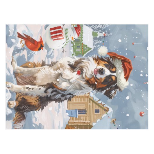 オーストラリアの羊飼い冬のワンダーランドクリスマス テーブルクロス (正面(横))