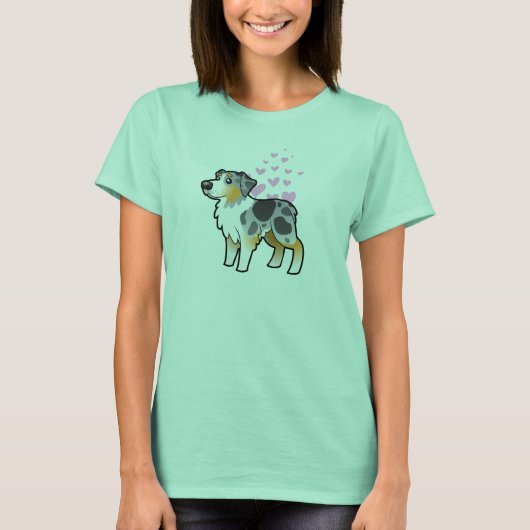 オーストラリアの羊飼い愛 Tシャツ (正面)
