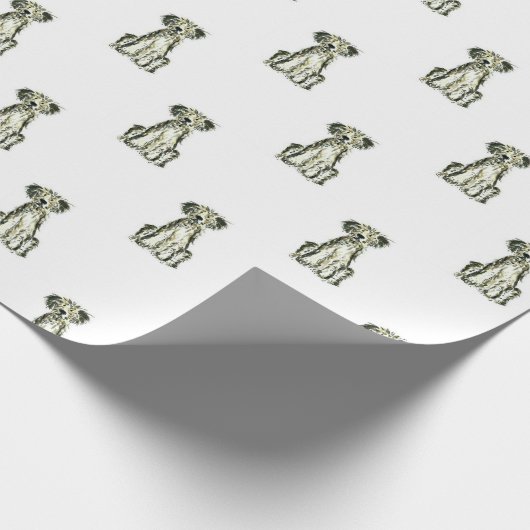 オーストラリアの羊飼い犬のギフトの包装紙 ラッピングペーパー (角)