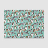 オーストラリアの羊飼い犬のコラージュ 薄葉紙 (正面)