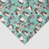 オーストラリアの羊飼い犬のコラージュ 薄葉紙 (詳細)