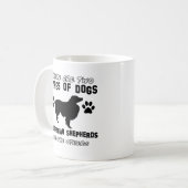 オーストラリアの羊飼い犬のデザイン コーヒーマグカップ (正面左)