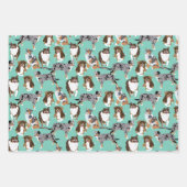 オーストラリアの羊飼い犬の品揃え ラッピングペーパーシート (正面2)