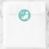 オーストラリアの羊飼い犬の子犬 ラウンドシール (バッグ)