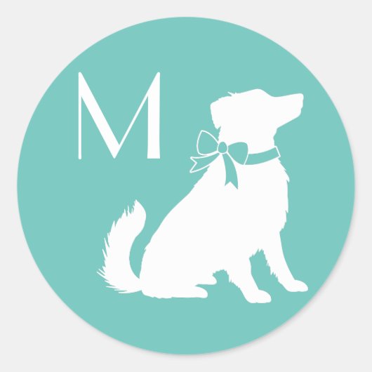 オーストラリアの羊飼い犬の子犬 ラウンドシール (正面)