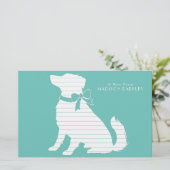 オーストラリアの羊飼い犬の子犬 便箋 (スタンド正面)