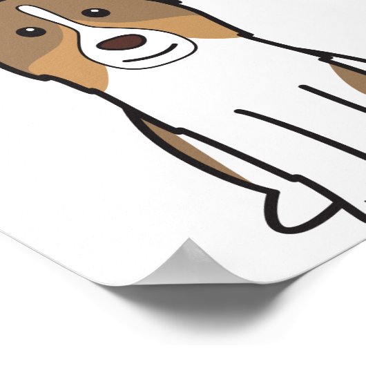 オーストラリアの羊飼い犬の漫画 ポスター (角)