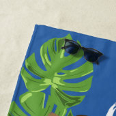 オーストラリアの羊飼い犬の熱帯葉 ビーチタオル (インサイチュ)