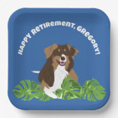 オーストラリアの羊飼い犬の熱帯離れ ペーパープレート (正面)