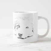 オーストラリアの羊飼い犬の芸術 ジャンボコーヒーマグカップ (右)