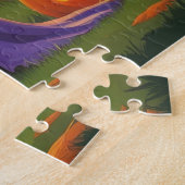 オーストラリアの羊飼い犬カボチャおもしろいハロウィン ジグソーパズル (側面)