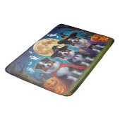 オーストラリアの羊飼い犬カボチャおもしろいハロウィン バスマット (アングル)