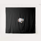 オーストラリアの羊飼い犬ハロウィーンの衣装パーティーGh タペストリー (正面(横))