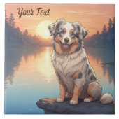 オーストラリアの羊飼い犬バイレイク タイル (正面)