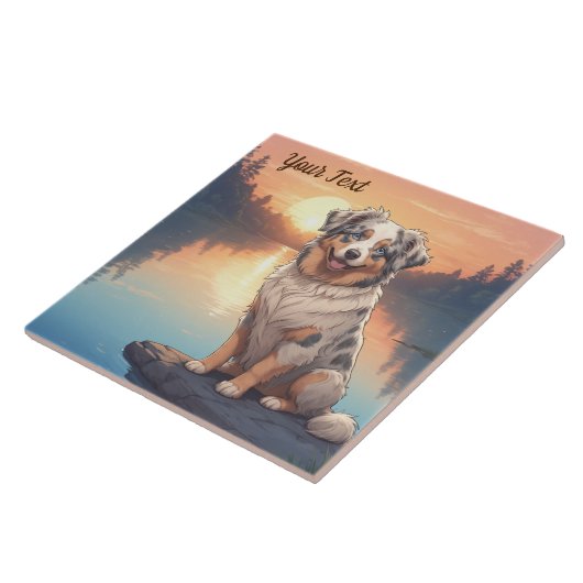 オーストラリアの羊飼い犬バイレイク タイル (側面)