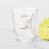 オーストラリアの羊飼い犬パーソナライズされた ショットグラス (裏面)