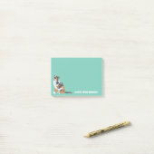 オーストラリアの羊飼い犬パーソナライズされた ポストイット (デスク上)