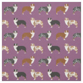 オーストラリアの羊飼い犬パープル ファブリック (見本)