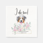 オーストラリアの羊飼い犬結婚のカクテルナプキンス スタンダードカクテルナプキン (正面)