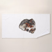 オーストラリアの羊飼い犬1 バスタオル (バスタオル)